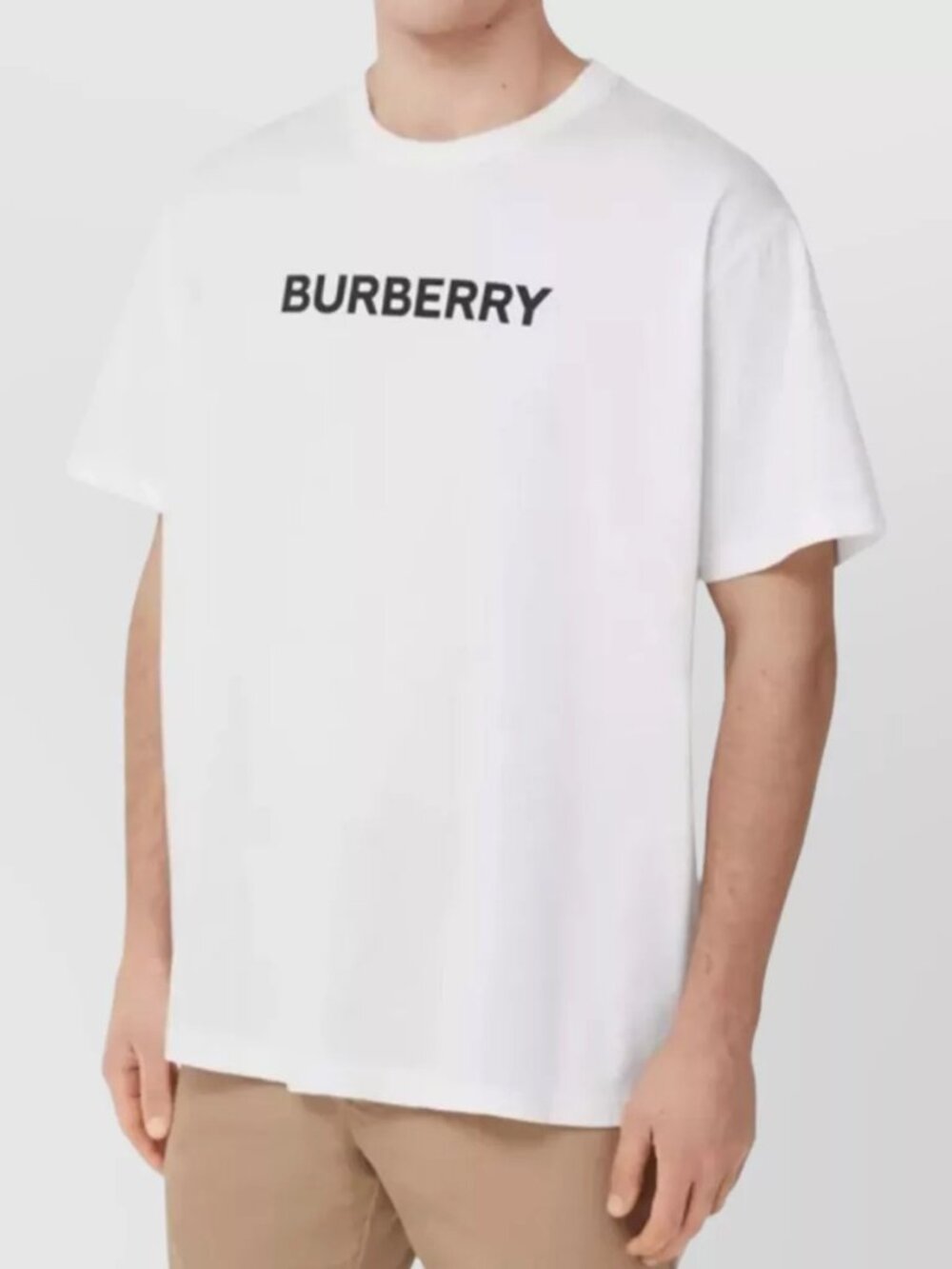 Burberry Classic Crew Neck Short-sleeved T-shirt With Bold Logo Print In White
